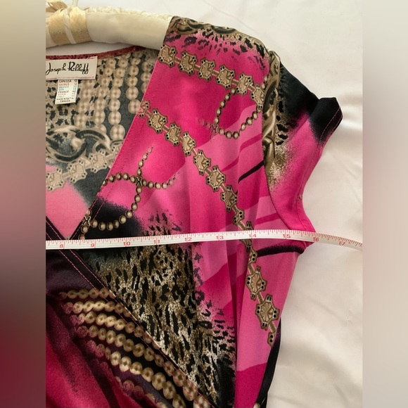 Joseph Ribkoff dress~ gorgeous pattern with side ruching - Picture 7 of 7